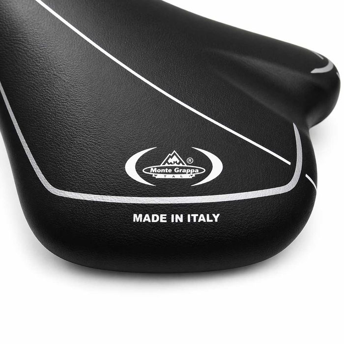 Седалка за велосипед Selle Monte Grappa Bora, черна, Made in Italy