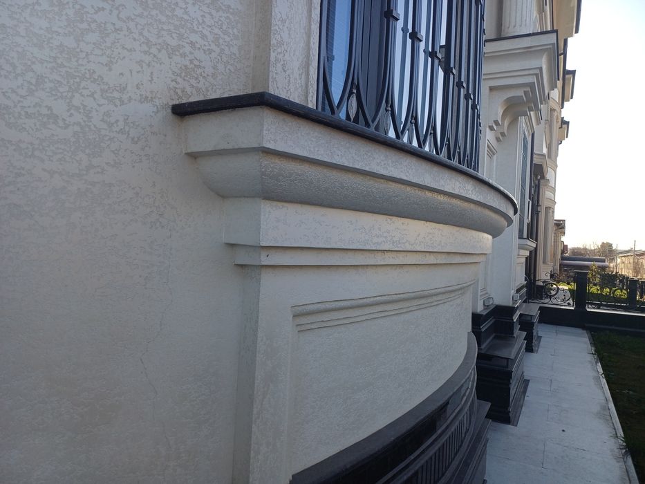 Travertin. Fasad . Ishlari