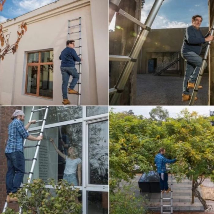 Scara premium telescopica din Aluminiu 11 Trepte,3,2 m, NOUĂ - 395 Lei