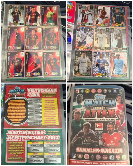 1200 + карти Topps Bundesliga 2010-2014 албум + Шампионска лига карти