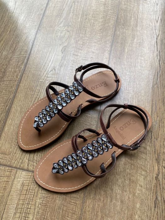 Sandale joase ENZO Angiolini mar. 6,5 (36-37), talpa piele, noi