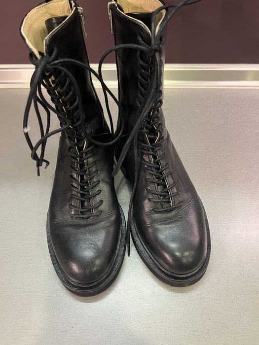 Оригинални AllSaints кожени боти тип combat boots – №36
