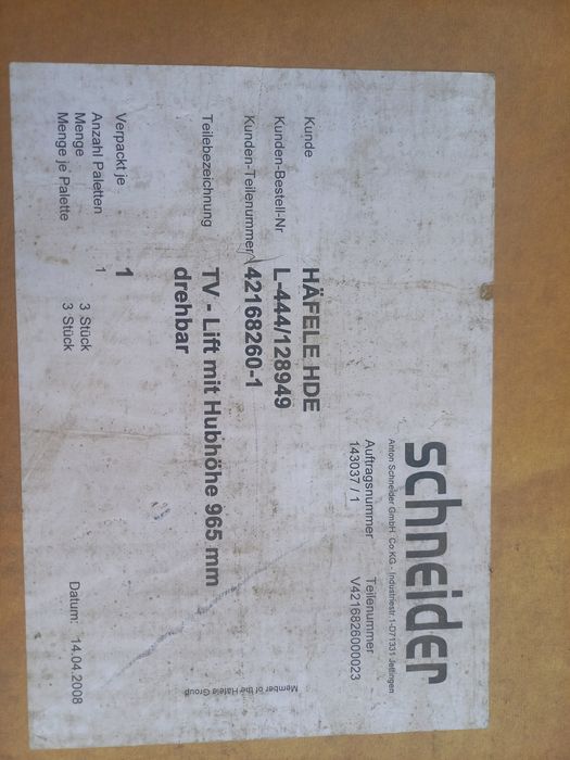 Електрическа стойка за телевизор Schneider Hafeli