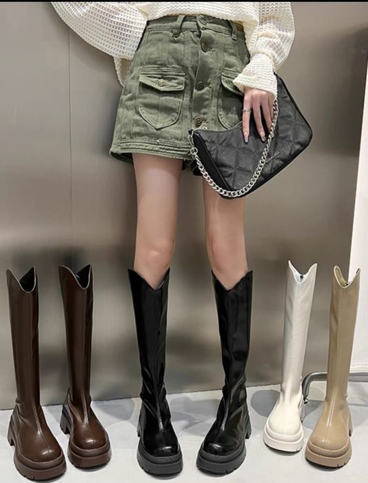 женские длинные сапоги