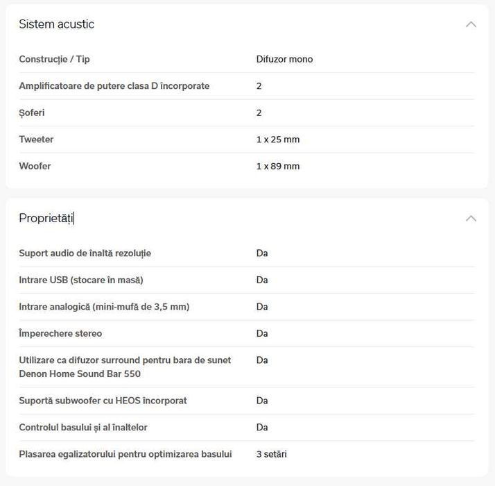 Vand Boxa Denon Home 150 wireless inteligentă compactă