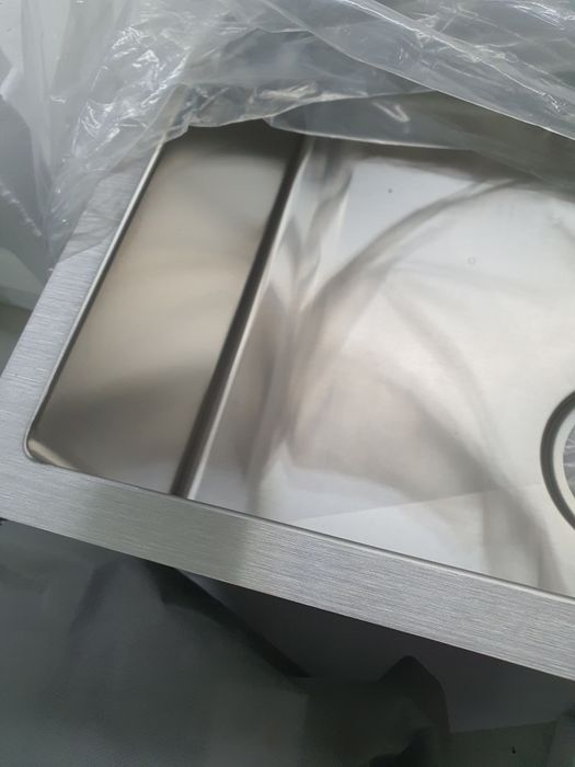 40х40см Кухненска мивка за вграждане от неръждаема стомана + сифон