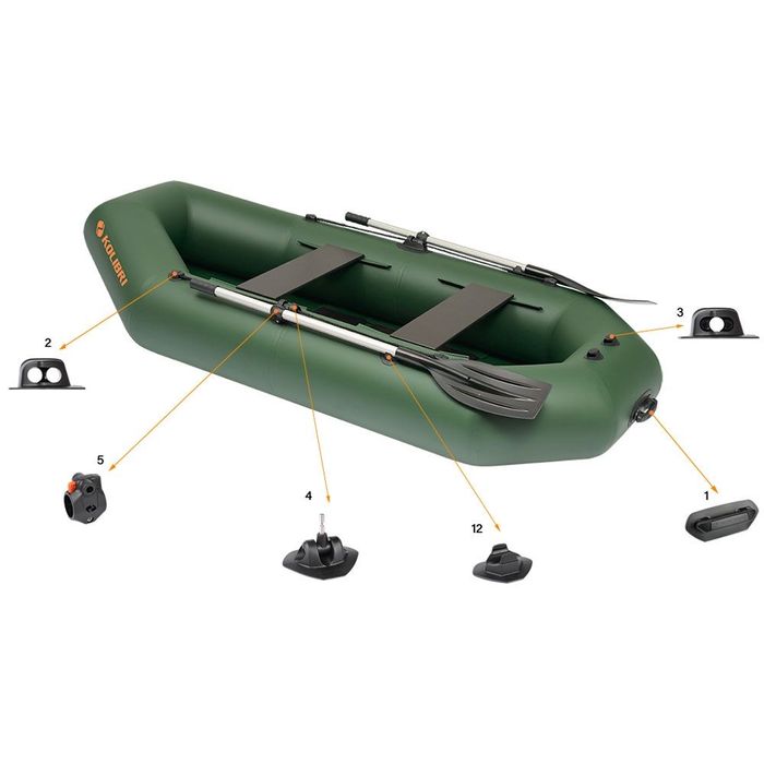 Barcă gonflabilă Kolibri K-260TS, podina tego pe toata suprafata