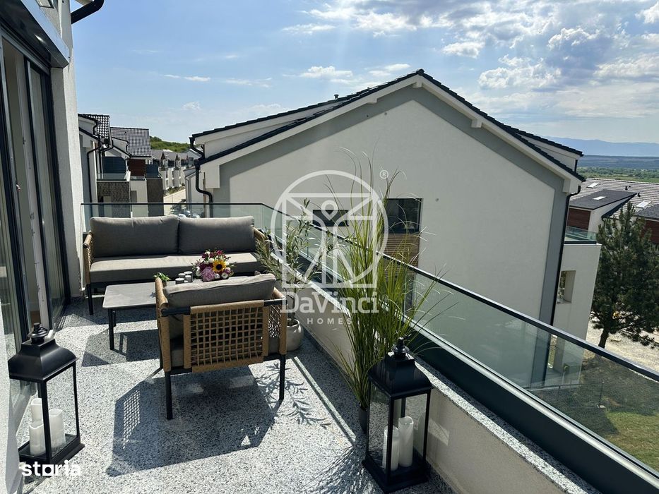 Penthouse 4 camere-mobilat, intabulat, mutare imediat, aer conditionat