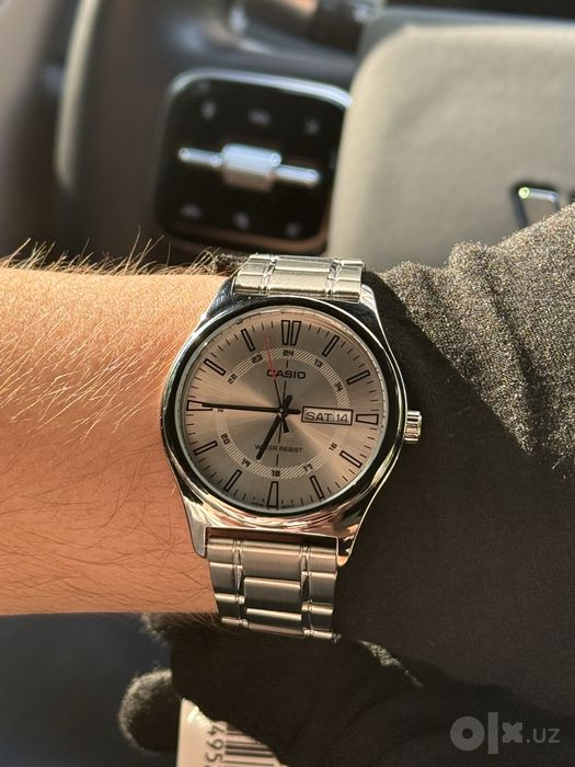 Часы Casio MTP-V006D-7CUDF — серебристые, мужские, оригинальный дизайн