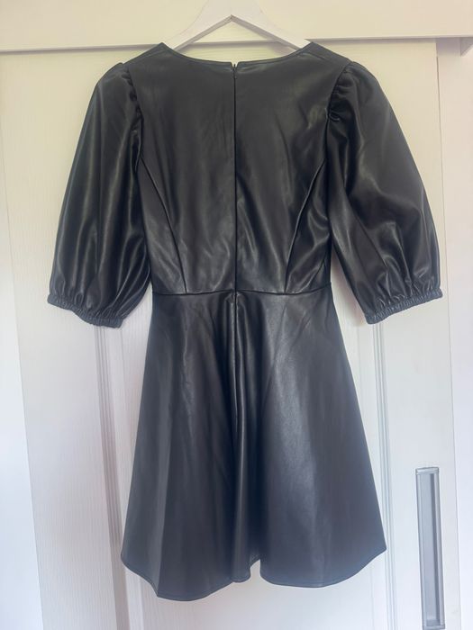 Кожена черна  рокля Asos