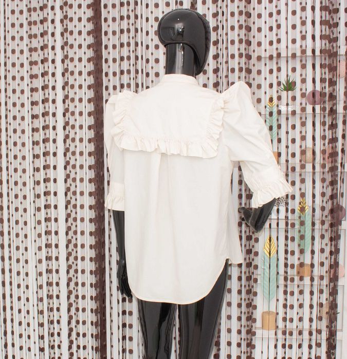 Malene Birger дамска риза бежова с къдри 38