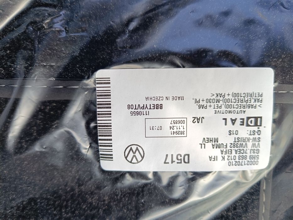 Covorașe auto Volkswagen 8 facelift din textil