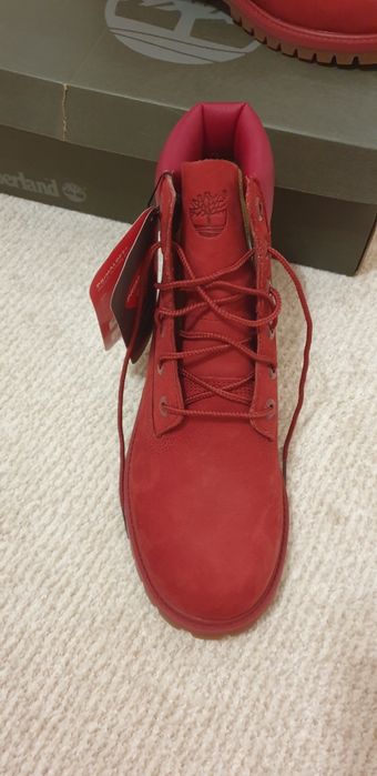 Ghete Timberland, din piele Nabuc