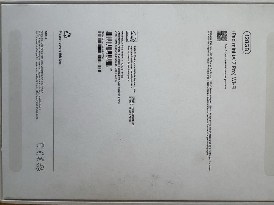 Ipad mini 7 (A17 pro) 128 mb