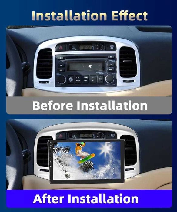 Navigatie Android Hyundai Accent Waze YouTube GPS USB casetofon