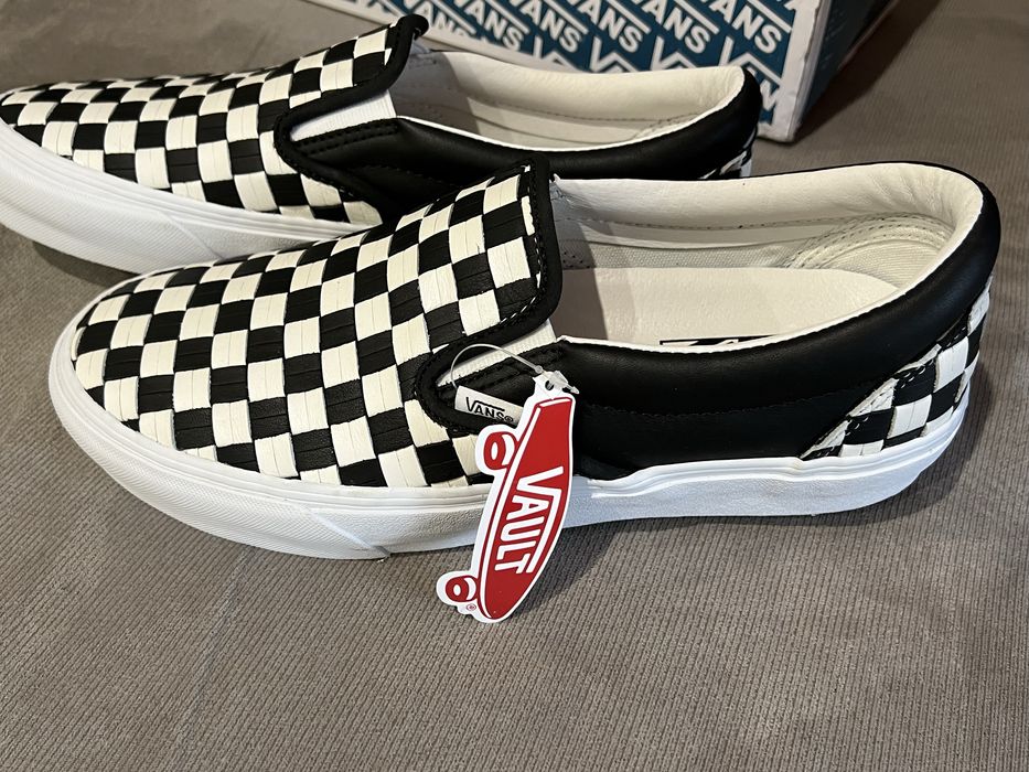 Чисто нови Vans Vault OG Slip On lx Leather Woven размер 43