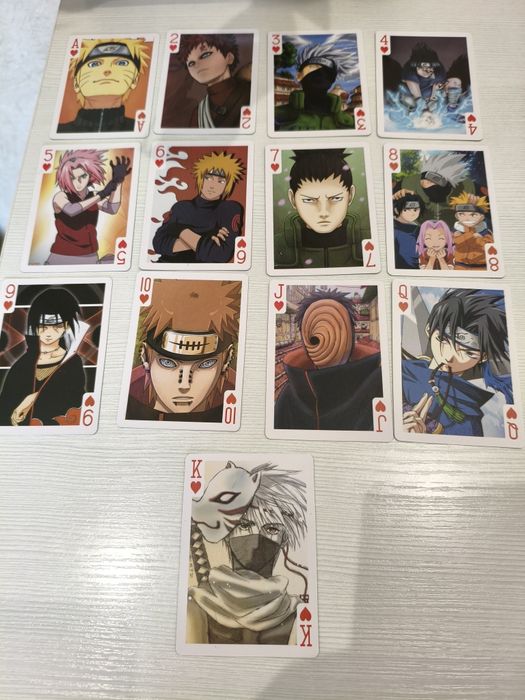 Игральные карты Наруто / Naruto (полная колода 54 шт.)