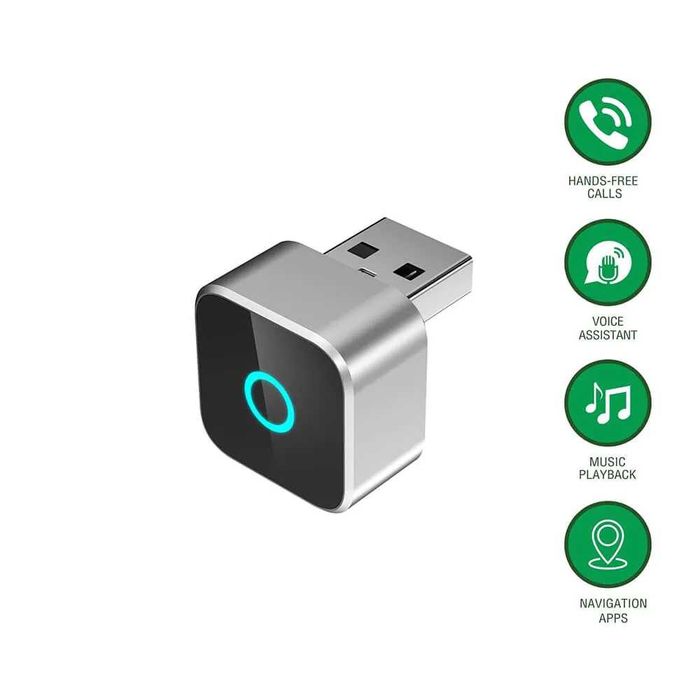 Безжичен адаптер за Apple CarPlay и Android Auto | 2в1 | USB-A/USB-C