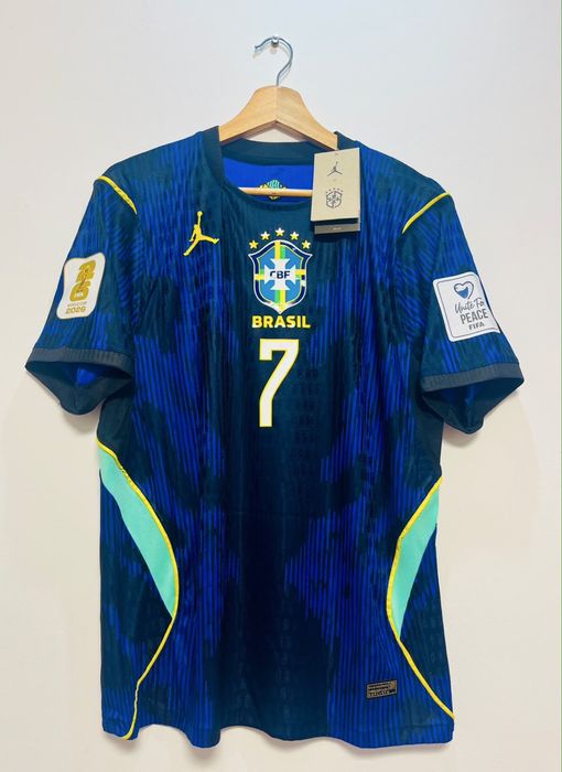 Tricou fotbal Brazilia Vini jr. Nike Vinicius away deplasare