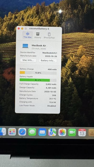 MacBook Air 13 (2020) / i3 / 8GB / 256GB / полный комплект!