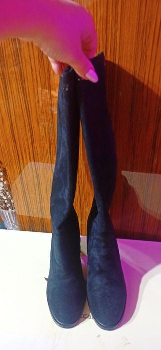 Сапоги замшевые, демисезонные