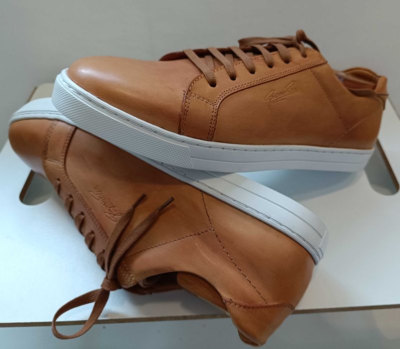 Pantofi sport casual 39 39.5 lucrati manual G. Rizo NOI piele naturala