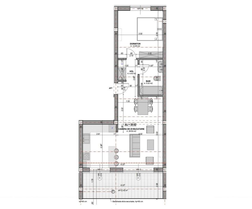 Apartament 2 camere, jaluzele electrice, pret avantajos, terasa, AC
