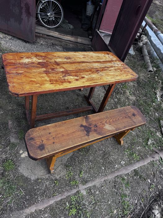 Столы и лавки из сосны