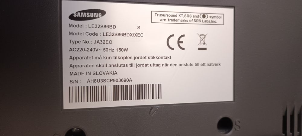 Tv Samsung LE32S86BD