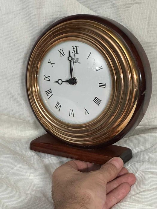 CEAS DE MASA - SEMINEU - Lemn + Argint 925 - London 1960 - 35g. !