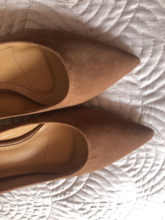 Pantofi de dama piele intoarsa maro 39