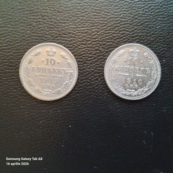 Doua monede imperiale de argint.