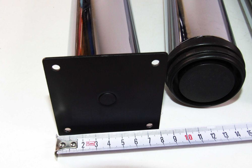 Set 4 picioare de masa metalice, inox, lungimea 85 + 5 cm, NOI