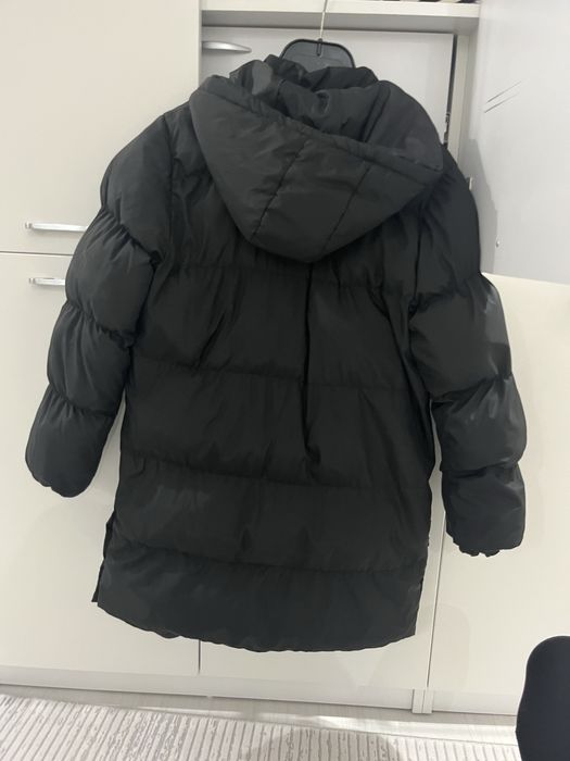 Дълго черно зимно яке,Размер М/Л