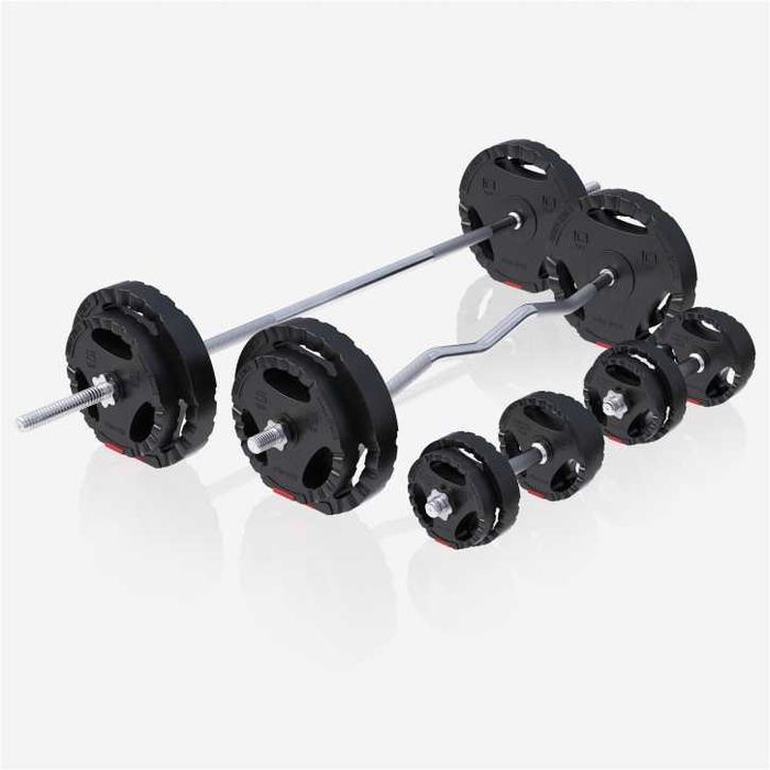 Set banca scott + greutati ciment 100kg + saltea protectoare