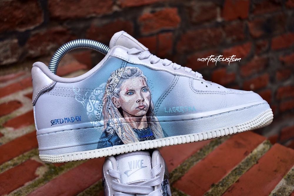 AF1 custom shoes, Nike Air Force 1, personalizare sneakersi, Vikings