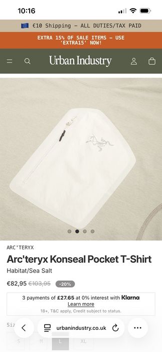 Arc'teryx Konseal Pocket-Ориг.тениска