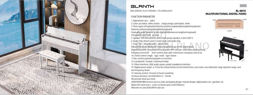 Pianino blanth 8817-B