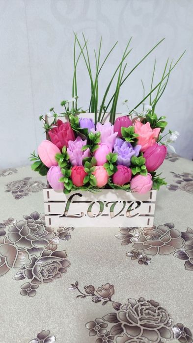 Sovunli gullar, Букеты и композиции из мыло