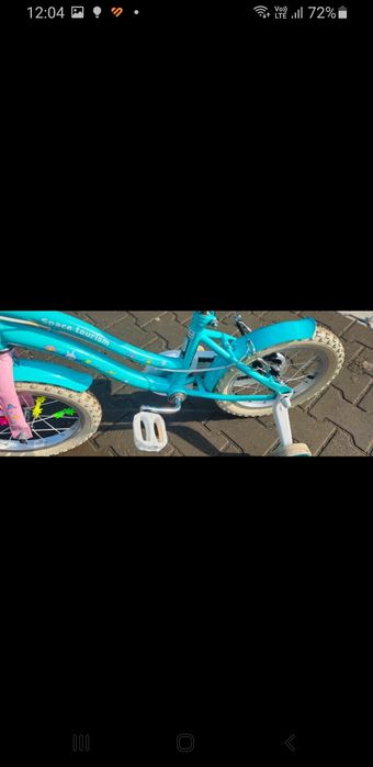Bicicleta pentru fetite  Moni Space Tourism 14 inchi , turquoise stare buna mici zgarieturi