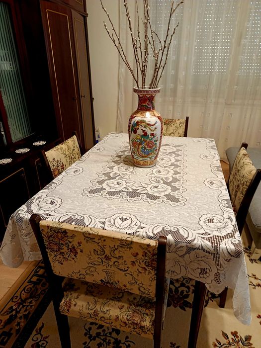 Set masa + 4 scaune din pal furniruit