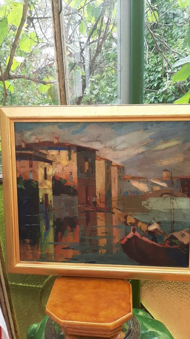 Tablou marină, pictura ulei Novelli Ragussa