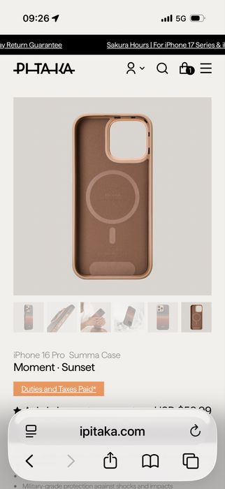 Pitaka Summa cu buton cameră Iphone 16 Pro