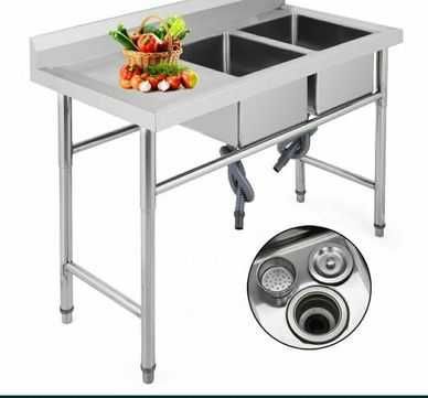 Мивки от неръждаема стомана работни кухненски чисто нови