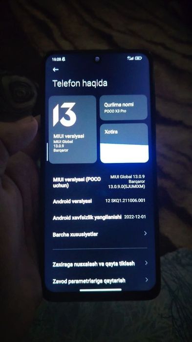 Pocco x3 pro xotira 128/6
