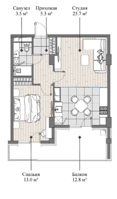 2-х комнатная квартира в ЖК Imperial Club City.