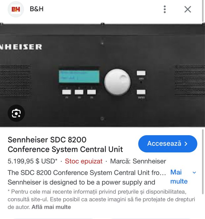 Vand unitate centrala Sennheiser SDC 8200 CU-M