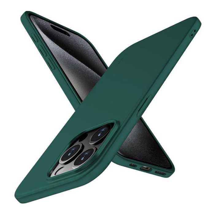 Husa iPhone 16 Pro, 16 Pro Max Luxury Elegance Microfibra Verde