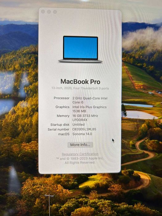 Продавам MacBook Pro 13', 2020, 16 GB Ram,512 GB Hard, Space Grey
