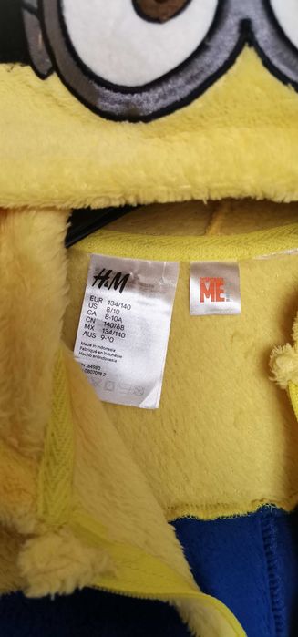 Salopetă pijama plus copii H&M Minions mărimea 134/140 8–10ani ca noua